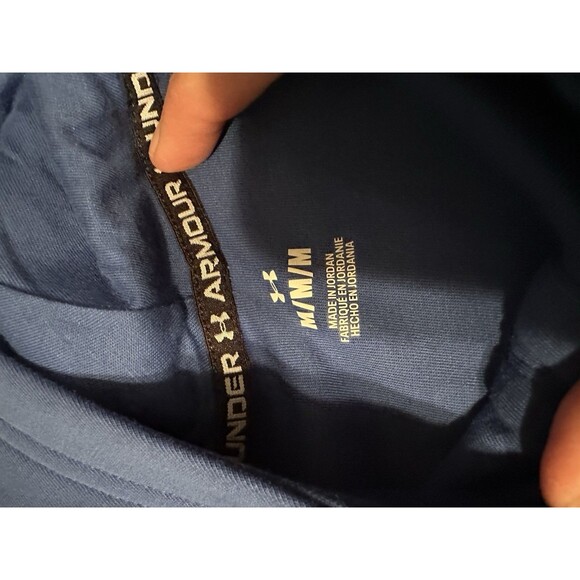 Under Armour Unstoppable Zip Hoody Men’s Size Medium Cotton Blend New B1073 Blue - Picture 3 of 6